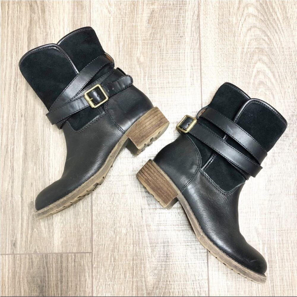 Lucky brand black leather Declann boots